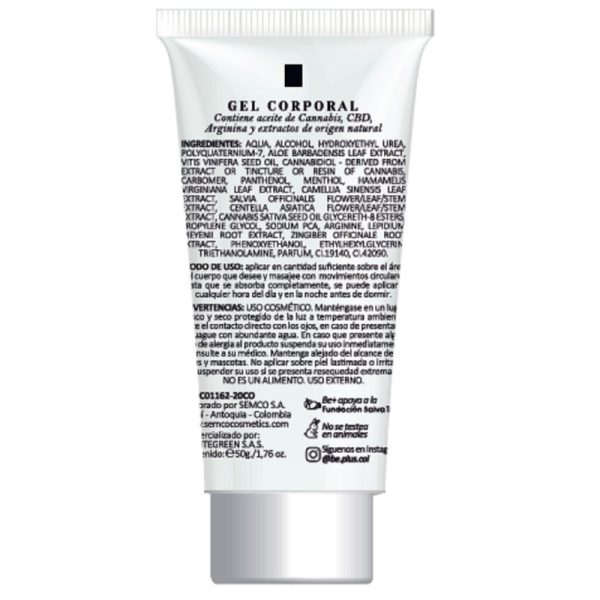 Gel corporal con extractos naturales marca BeCo